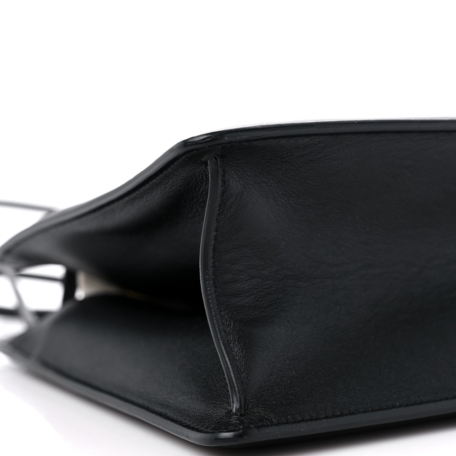 Celine Smooth Calfskin Medium Clasp Shoulder Bag Black 8 of 10