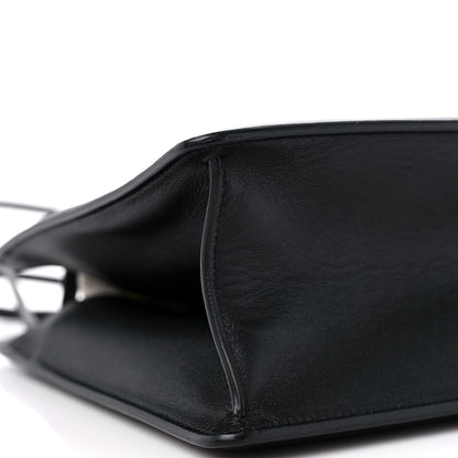 Celine Smooth Calfskin Medium Clasp Shoulder Bag Black 8 of 10