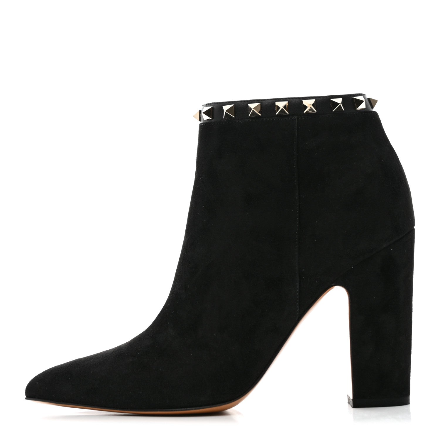 Valentino Garavani Suede Rockstud 100 Ankle Boots 40 Black 1 of 9