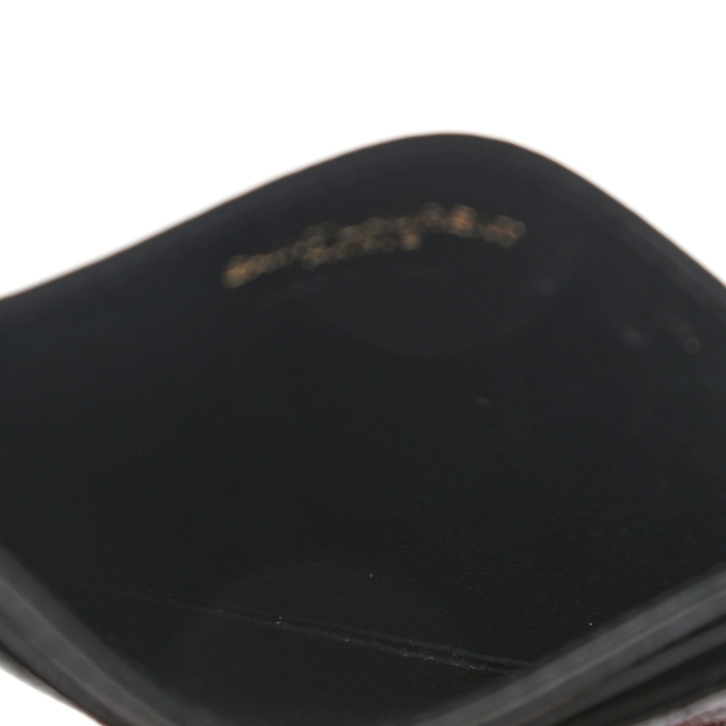 Grain De Poudre Matelasse Chevron Monogram Credit Card Case Black