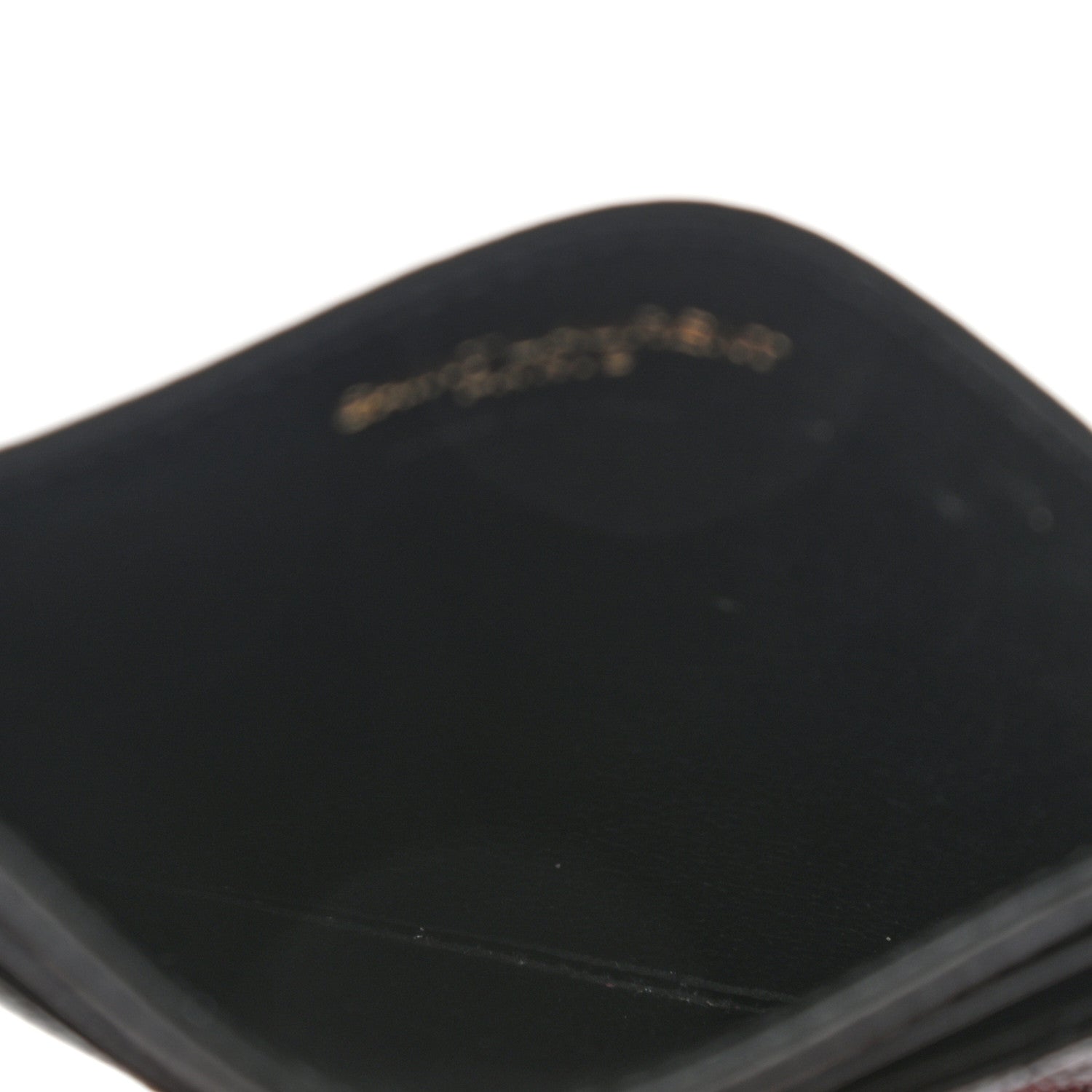 Saint Laurent Grain De Poudre Matelasse Chevron Monogram Credit Card Case Black 5 of 9