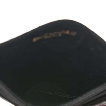 Saint Laurent Grain De Poudre Matelasse Chevron Monogram Credit Card Case Black 5 of 9