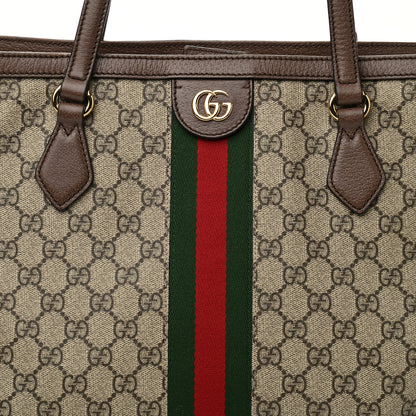Gucci GG Supreme Monogram Medium Ophidia Shopping Tote Brown 8 of 13