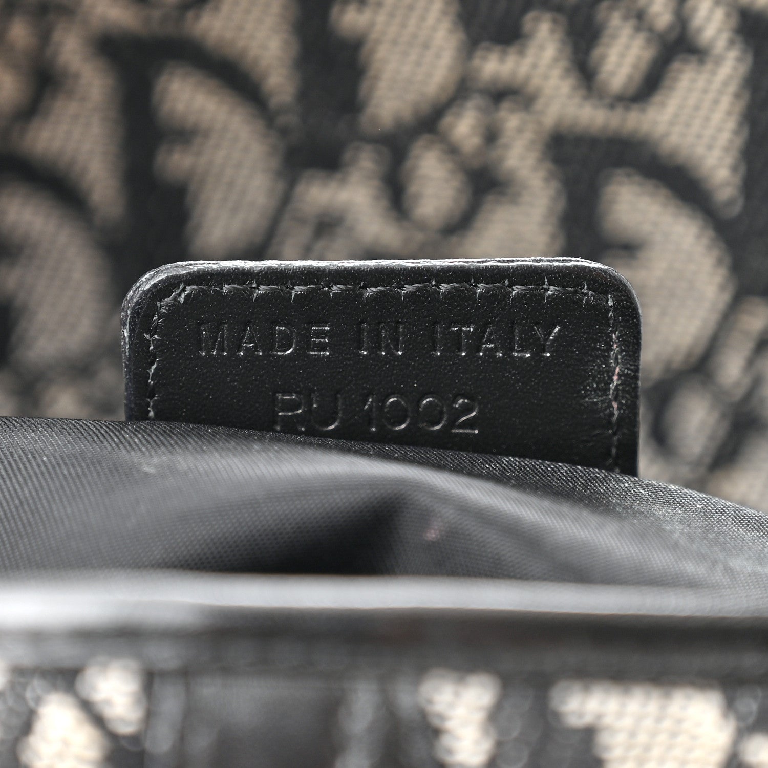 Christian Dior Monogram Saddle Bag Black 7 of 17