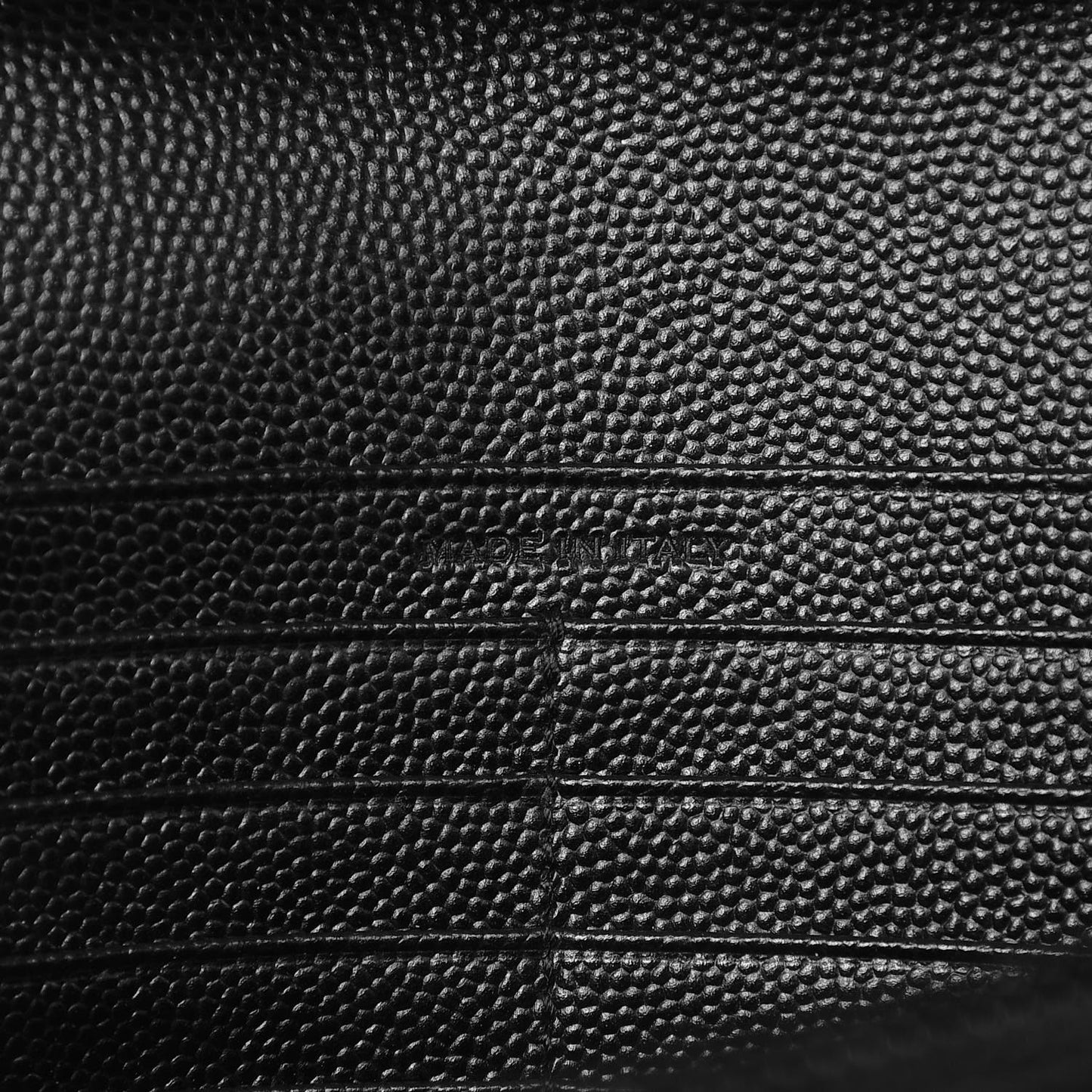 Grain De Poudre Matelasse Chevron Monogram Chain Wallet Black