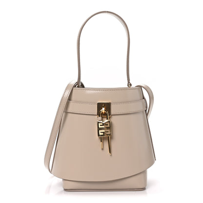 Givenchy Box Calfskin Shark Lock Bucket Bag Beige 1 of 9