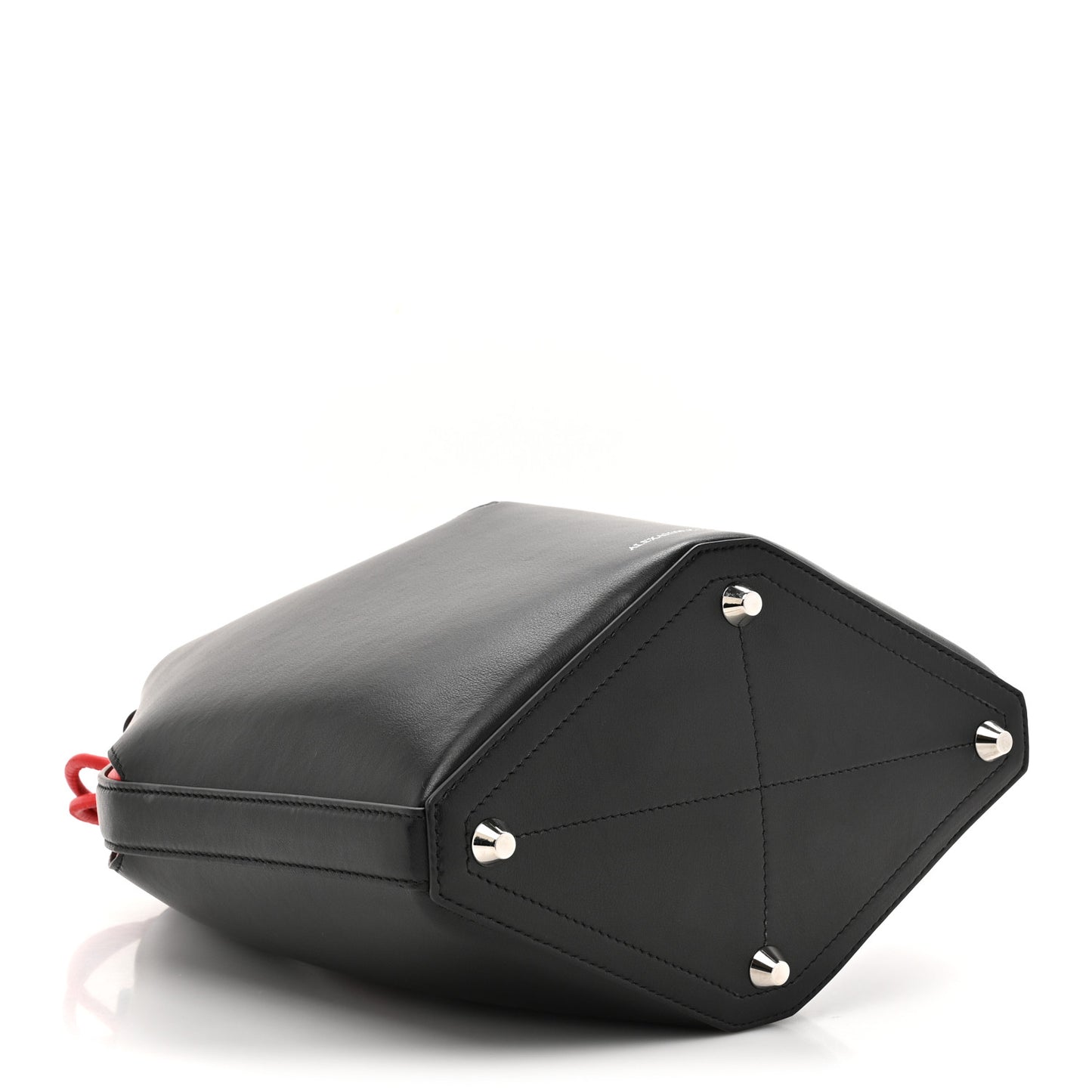 Calfskin The Bucket Bag Black Lust Red