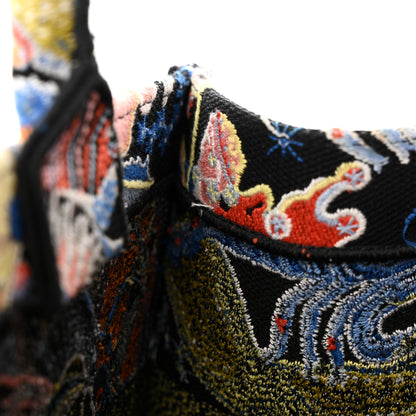 Christian Dior Canvas Zodiac Fantastico Embroidered Medium Book Tote Black Multicolor 12 of 13