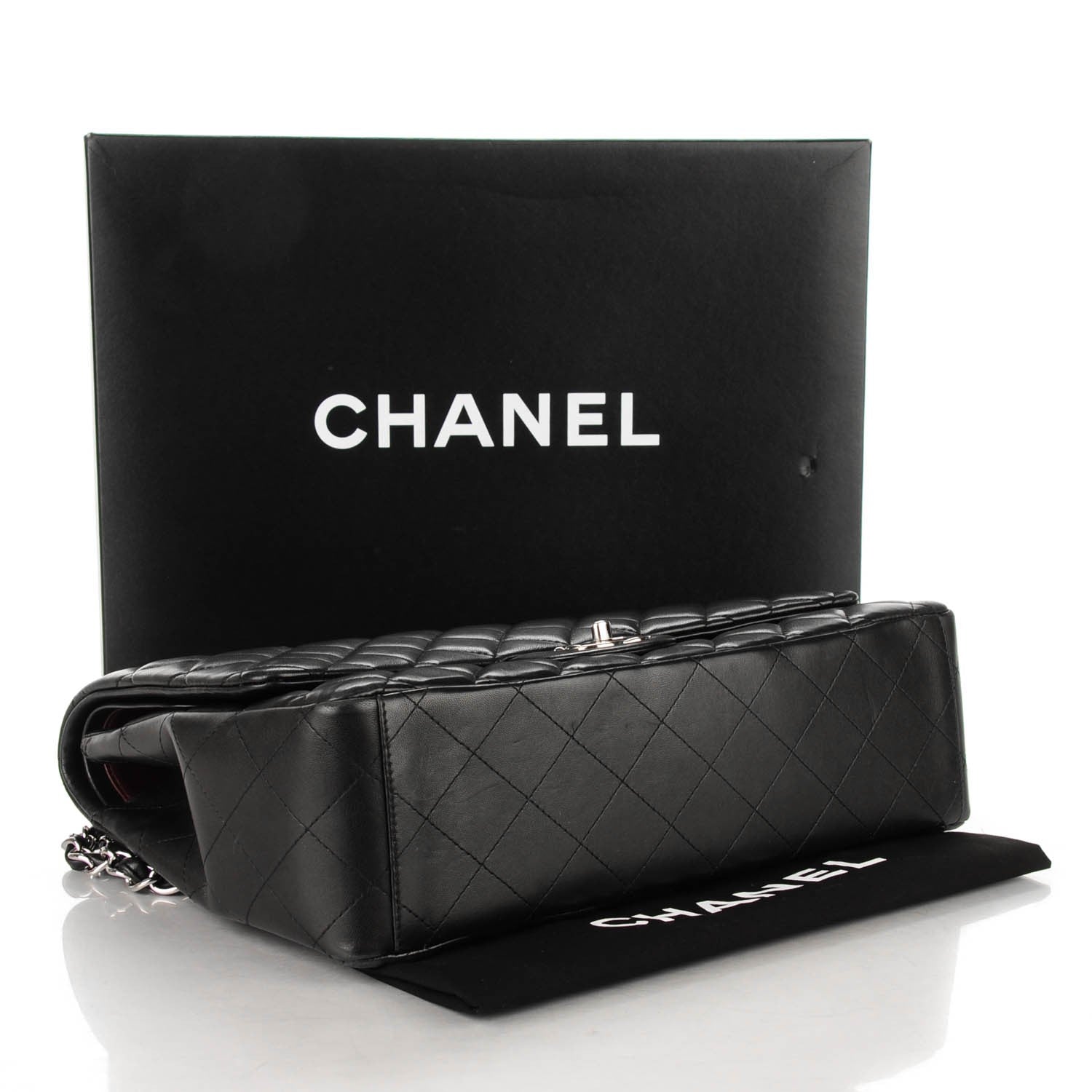 Chanel Lambskin Quilted Maxi Double Flap Black 4 of 8