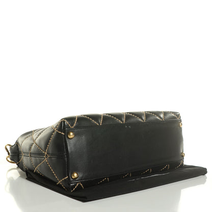Chanel Calfskin Wild Stitch Hobo Black 4 of 7