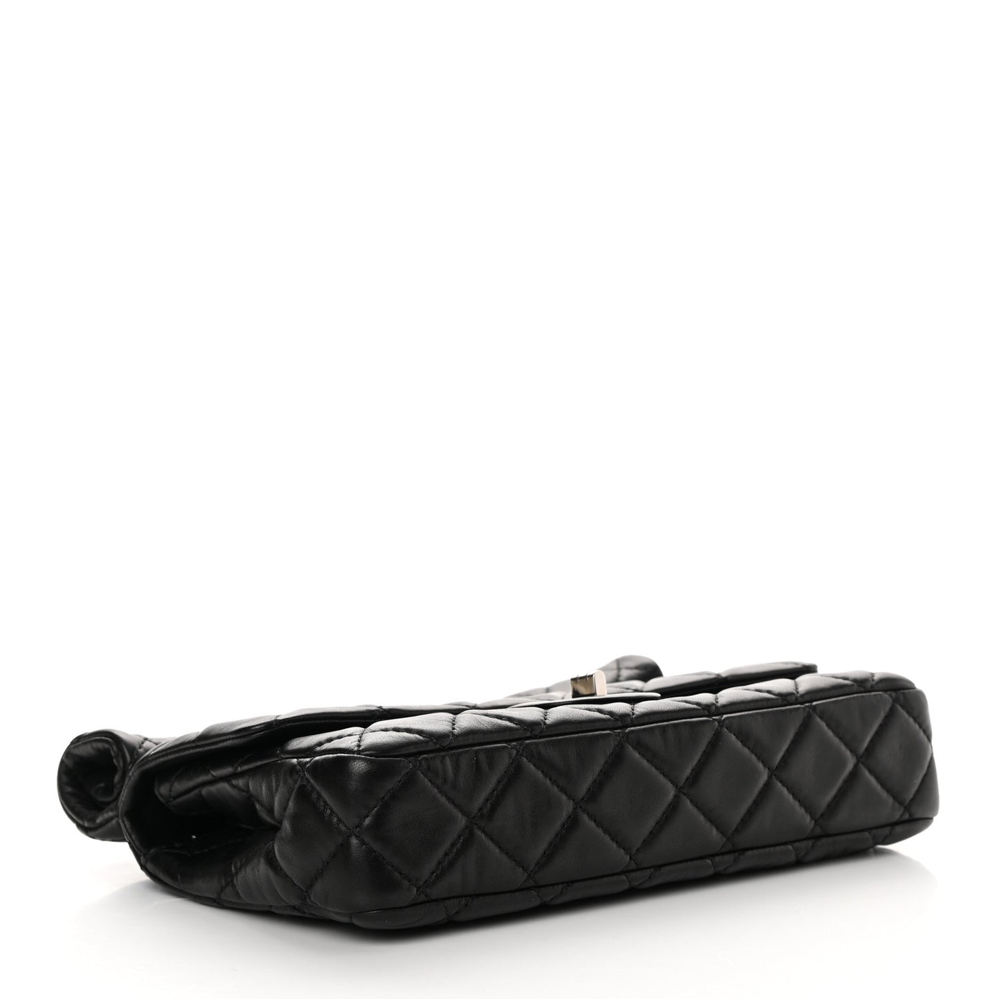 Lambskin Quilted Large Roll 2.55 Reissue Clutch Black