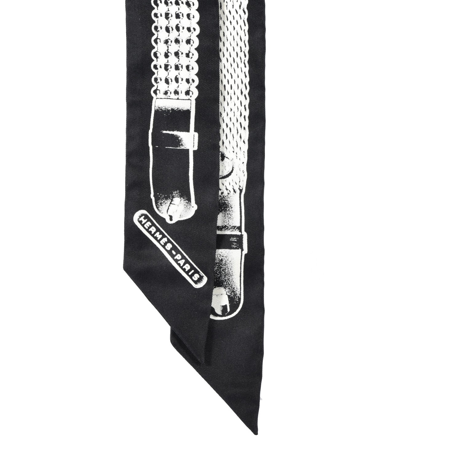 Hermes Silk Le Tresor De Medor Twilly Black White 2 of 4