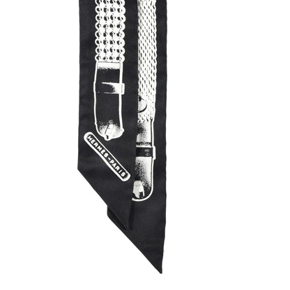 Hermes Silk Le Tresor De Medor Twilly Black White 2 of 4