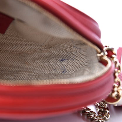 Gucci Pebbled Calfskin Mini Soho Chain Bag Tabasco Red 12 of 13