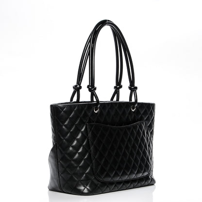 Chanel Calfskin Quilted Large Cambon Tote Black 3 of 7