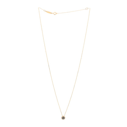 Suzanne Kalan 14K Yellow Gold Diamond Black Night Quartz Halo Pendant Necklace 2 of 5