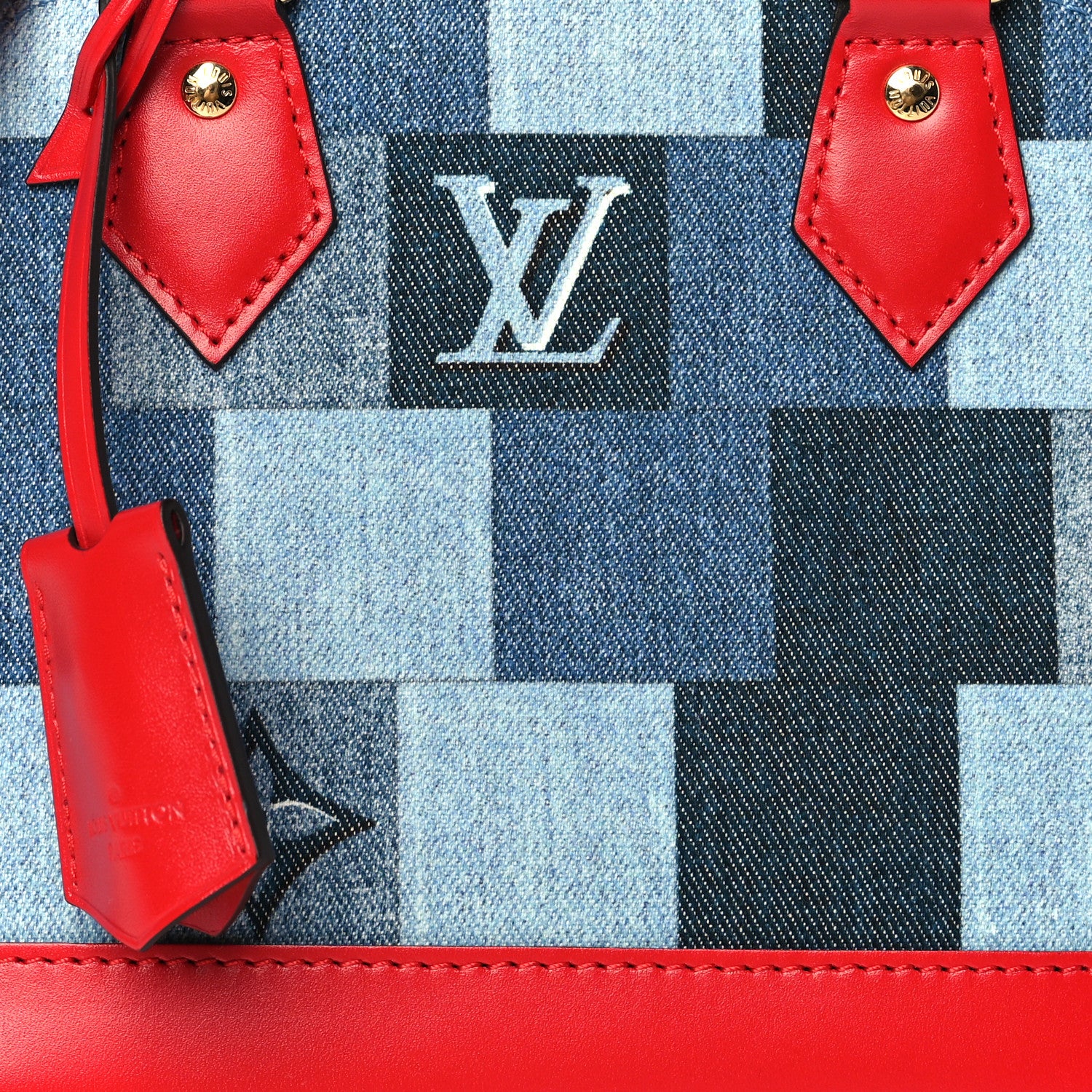 Louis Vuitton Denim Damier Monogram Patchwork Alma BB 7 of 9