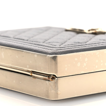 Chanel Lambskin Quilted Boy Minaudiere Dark Grey 10 of 14