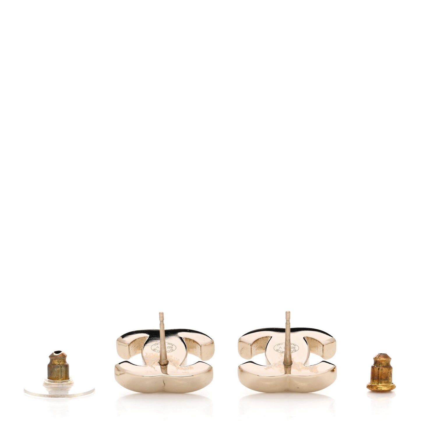 Metal CC Turnlock Earrings Gold