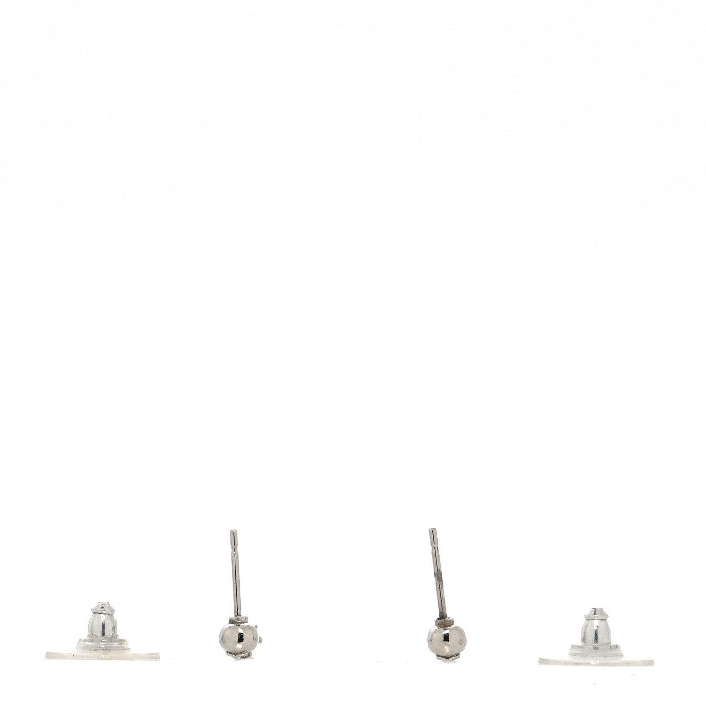 Baguette Crystal CC Drop Earrings Silver