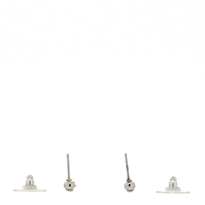Chanel Baguette Crystal CC Drop Earrings Silver 3 of 3