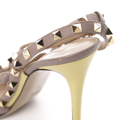 Valentino Garavani Patent Rockstud Ankle Strap 100mm Pumps 40 Water Yellow Poudre 13 of 15