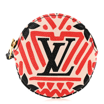 Louis Vuitton Monogram Giant Crafty Round Coin Purse Creme Rouge 1 of 7