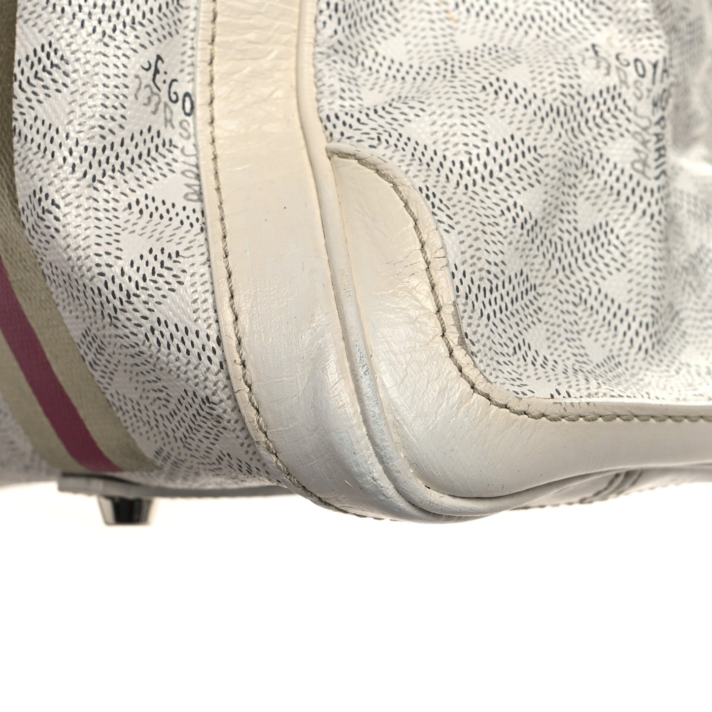 Goyardine Voltaire III Tote White