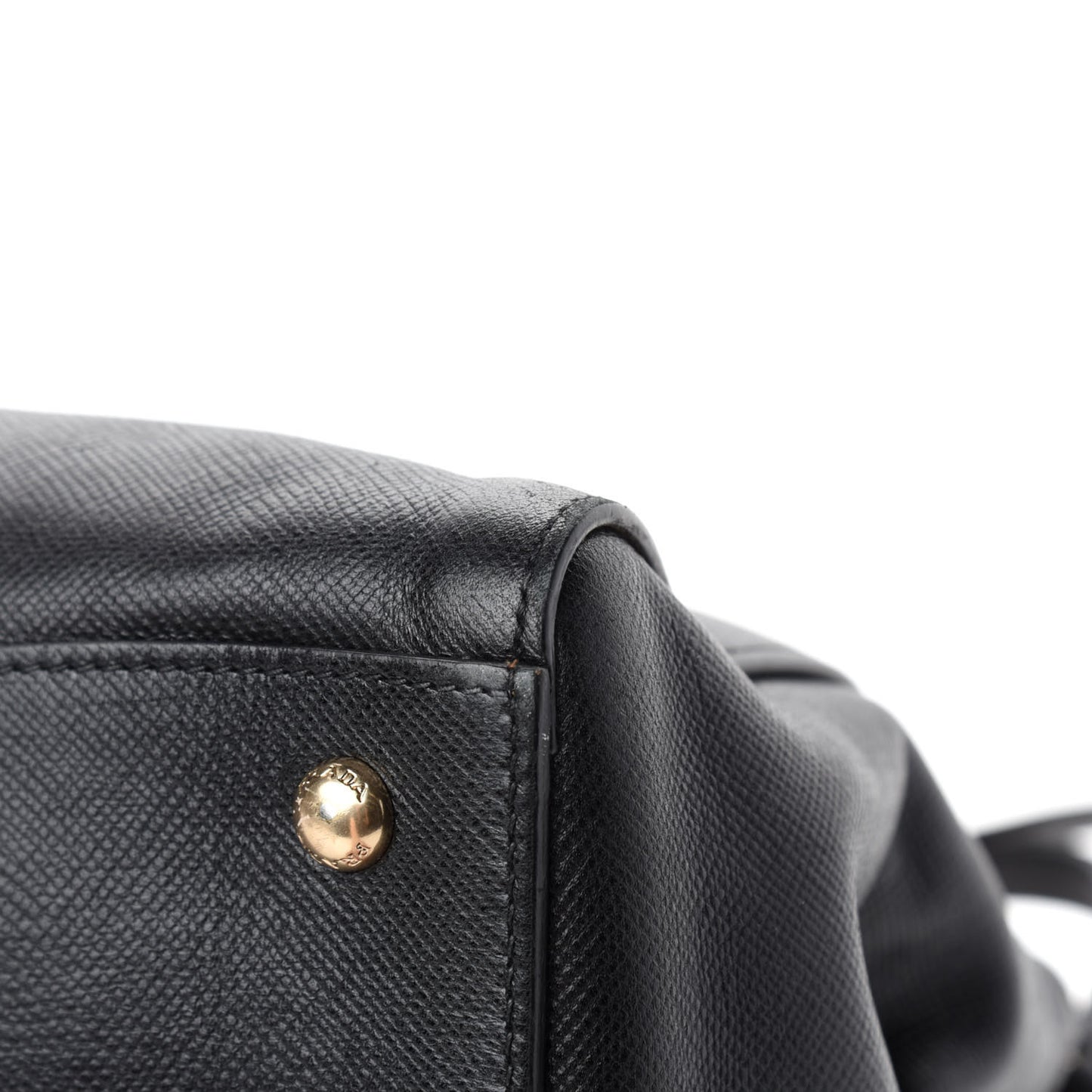 Saffiano Cuir Large Top Handle Satchel Black