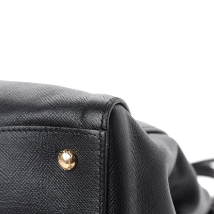 Prada Saffiano Cuir Large Top Handle Satchel Black 9 of 14