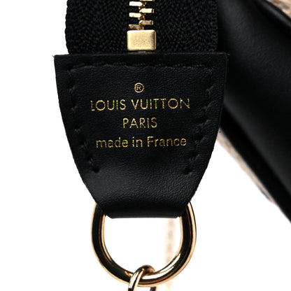 Louis Vuitton Cotton Monogram Giant Mini Pochette Accessories Beige Black 6 of 9