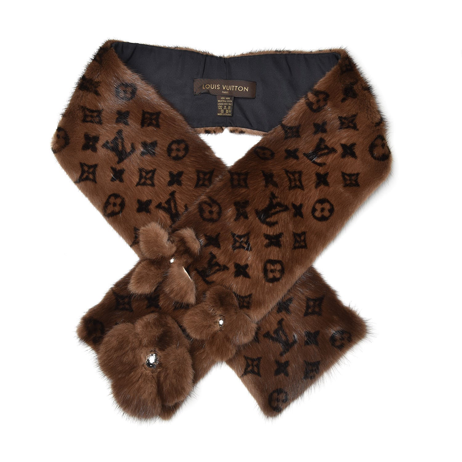 Louis Vuitton Monogram Mink Fur Stole 1 of 4