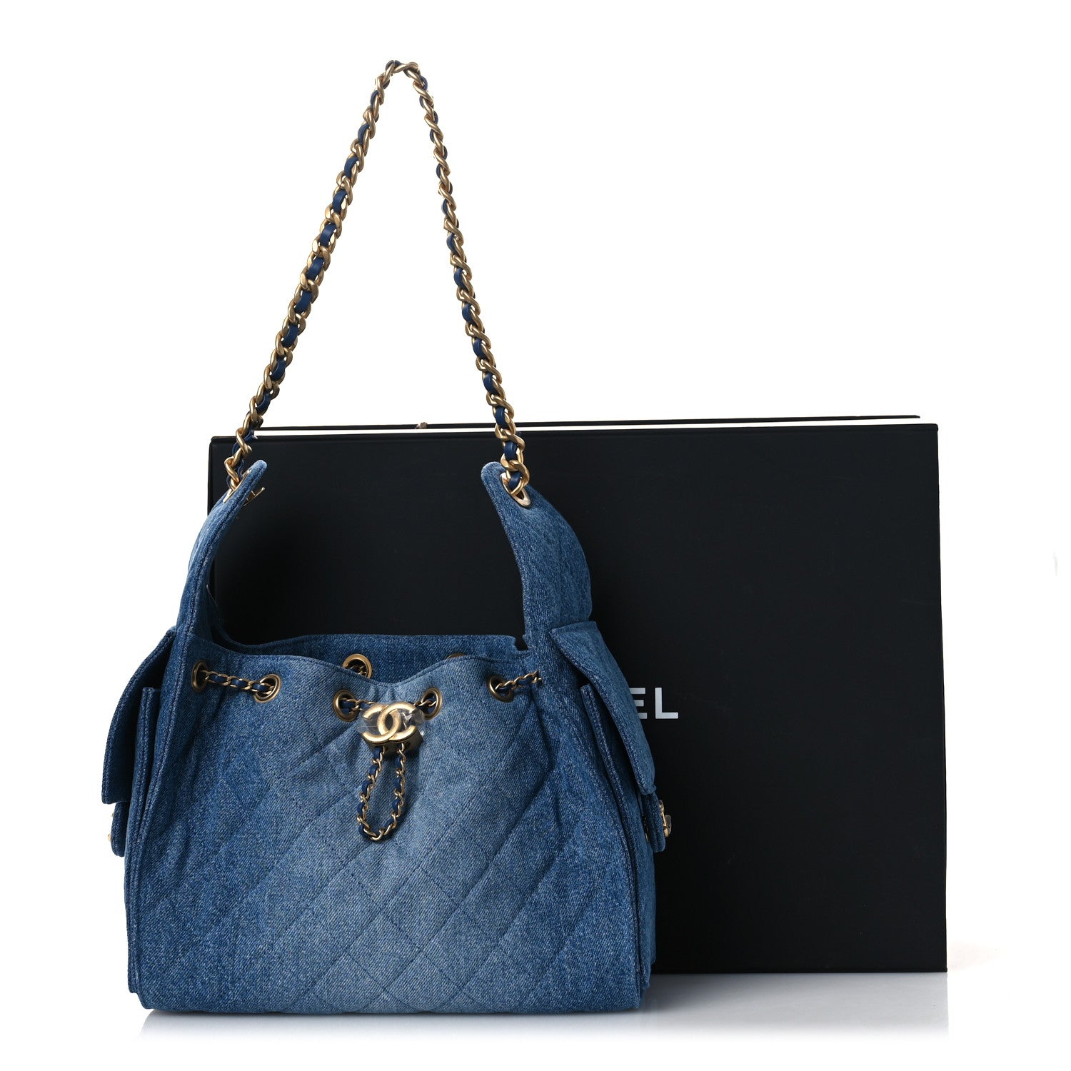 Chanel Washed Denim Quilted Small Chanel 25 Handbag Blue 11 of 11