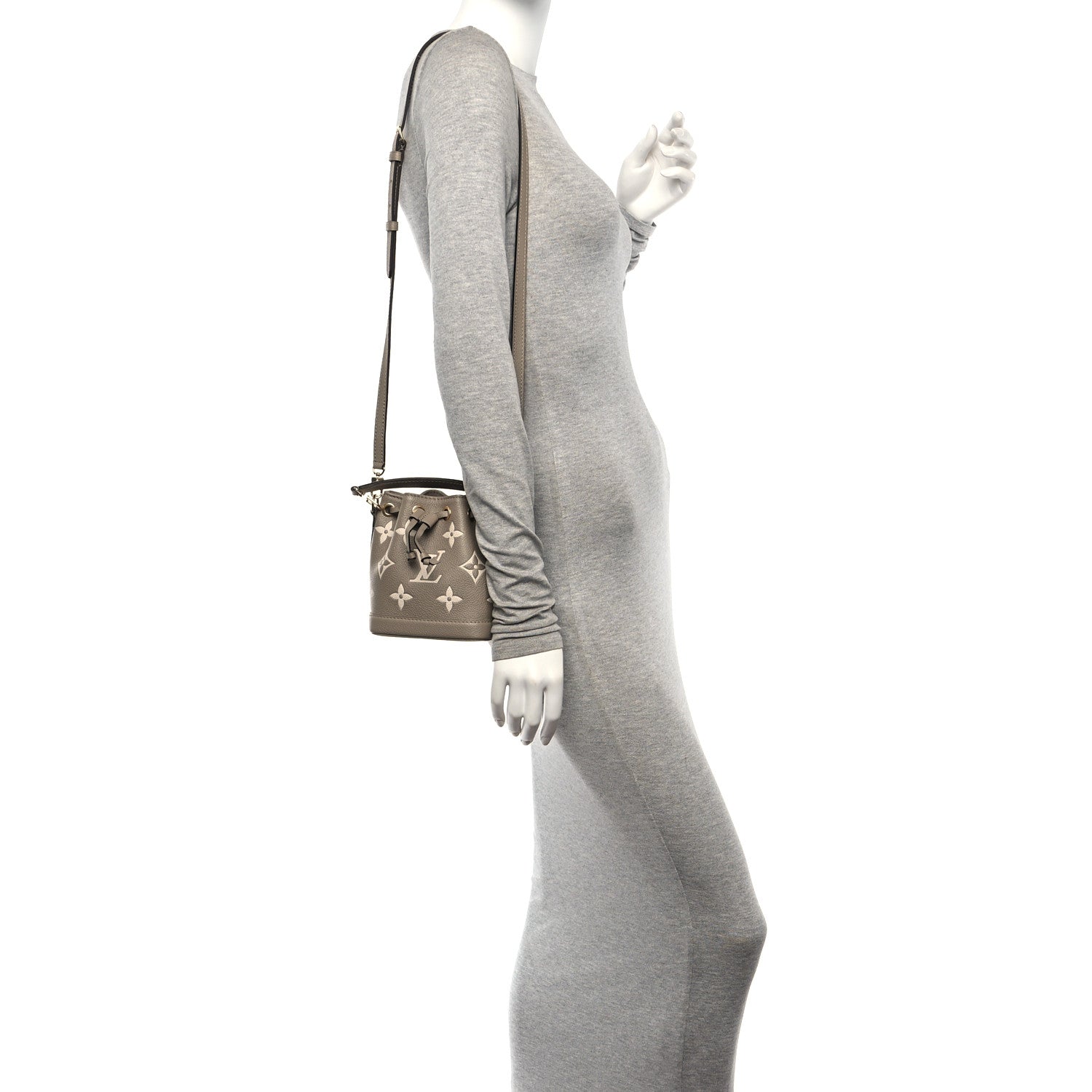 Louis Vuitton Empreinte Monogram Giant Nano Noe Tourterelle Creme 2 of 9