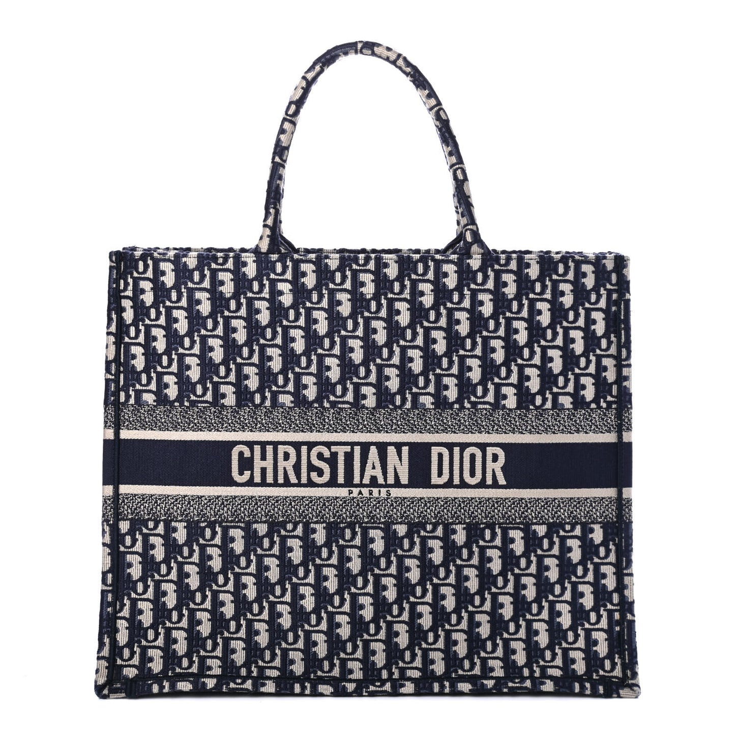 Oblique Book Tote Blue Multicolor