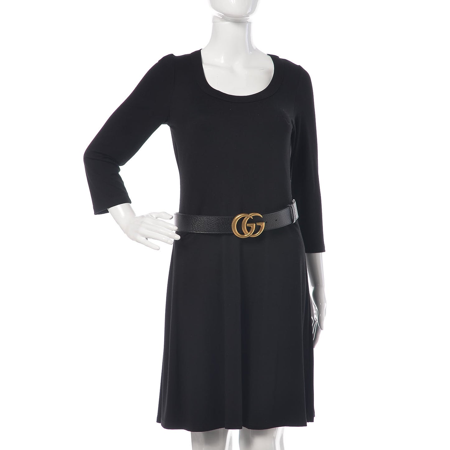 Textured Calfskin Double G 40mm Belt 85 34 Black