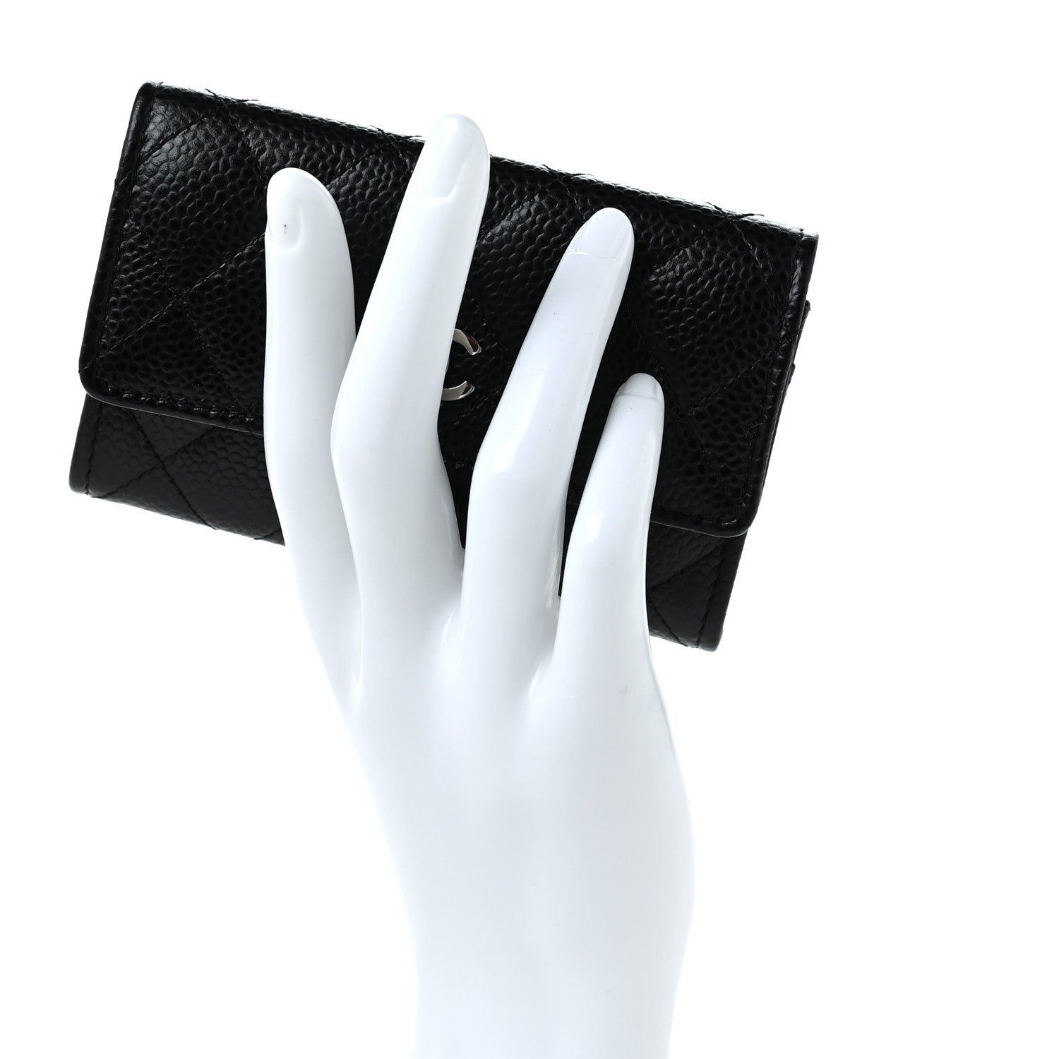 Chanel Caviar Quilted Flap Card Holder Black 2 of 7