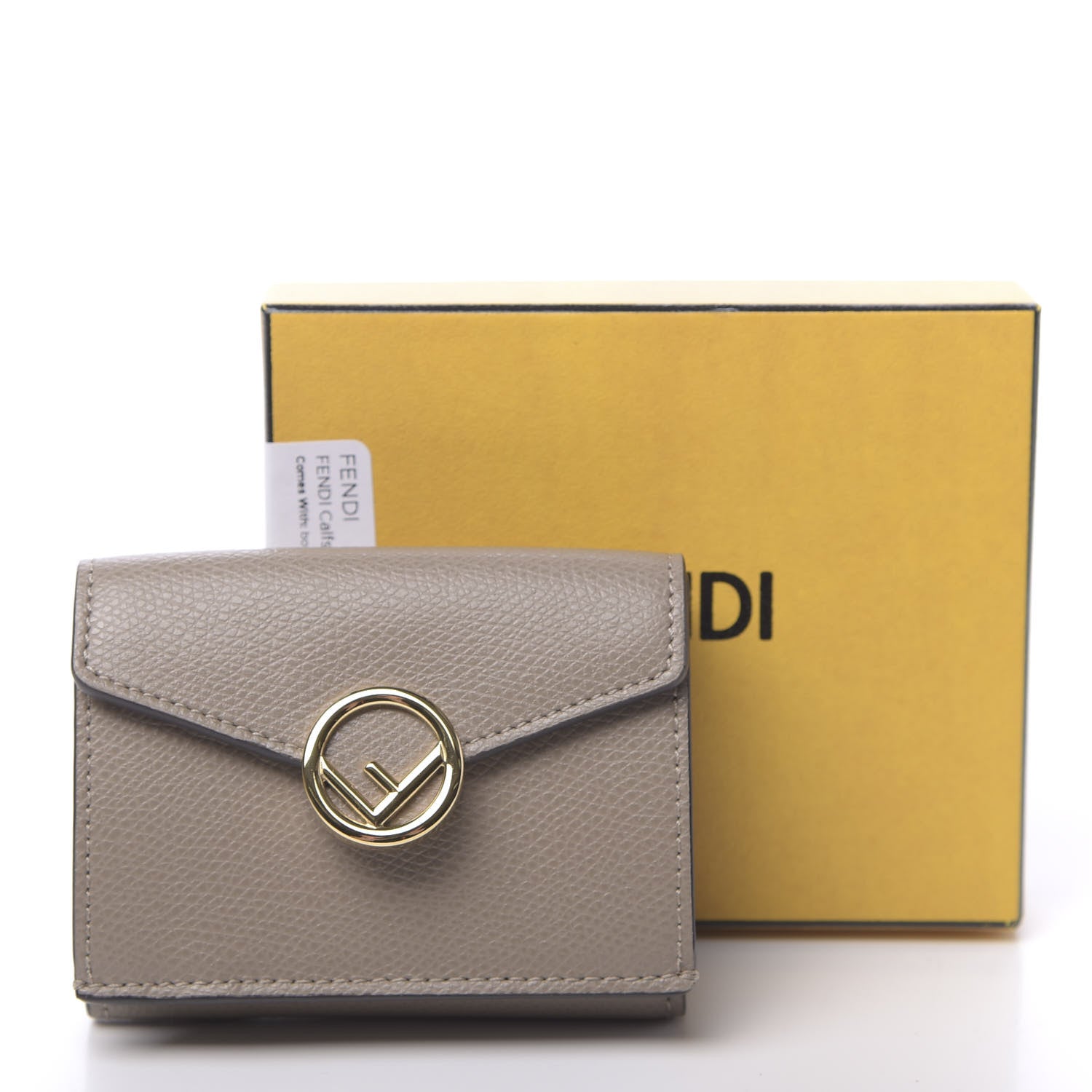 Fendi Vitello Cruise F is Fendi Micro Tri-Fold Envelope Wallet Tortora 7 of 7