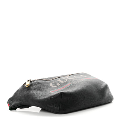 Gucci Grained Calfskin Logo Belt Bag Black 3 of 9