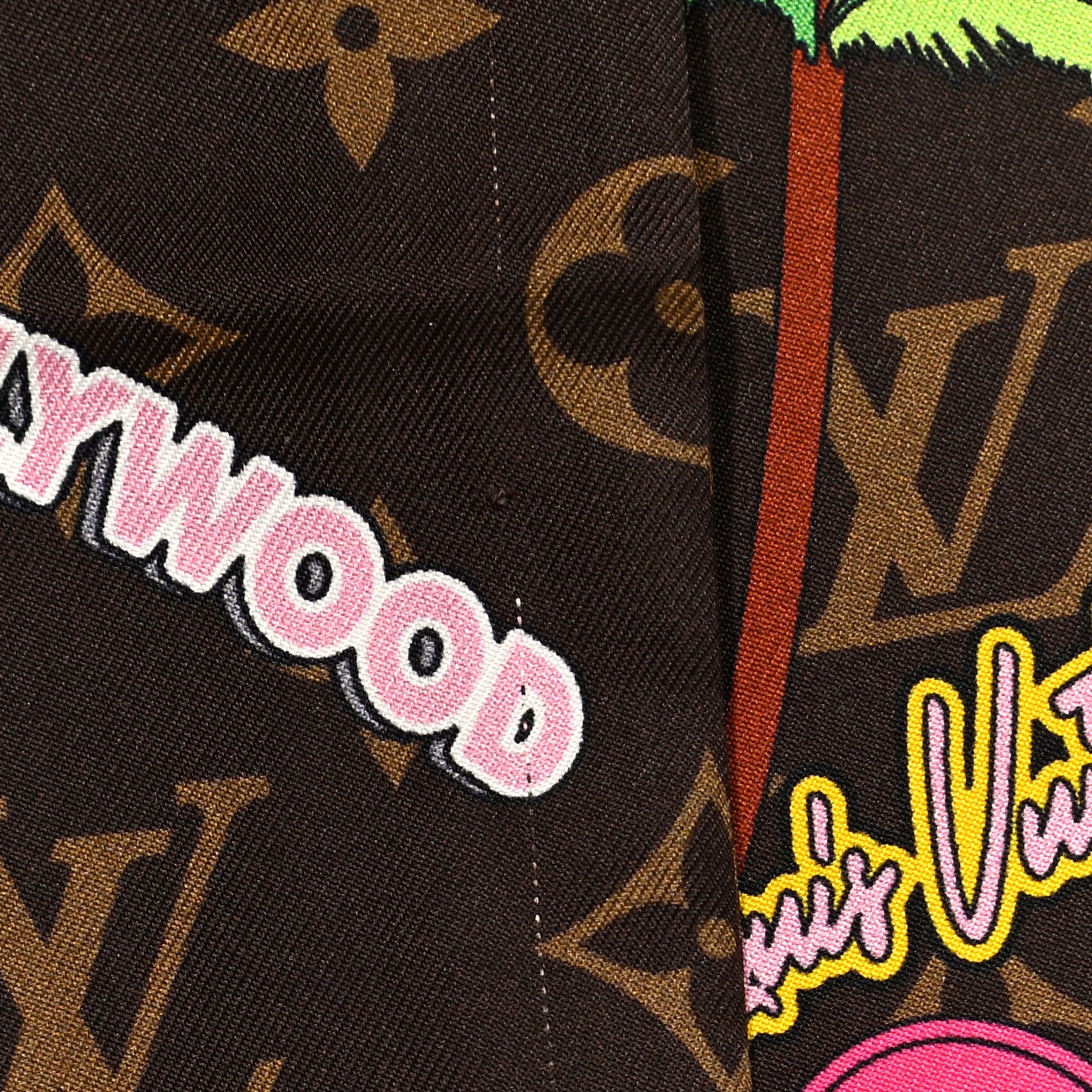 Louis Vuitton Silk Monogram 2021 Hollywood Christmas Animation Bandeau Marron 4 of 5