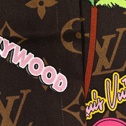 Louis Vuitton Silk Monogram 2021 Hollywood Christmas Animation Bandeau Marron 4 of 5