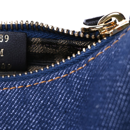 Fendi Denim Shiny Nappa Nano Fendigraphy Hobo Charm Blue Moro 7 of 10