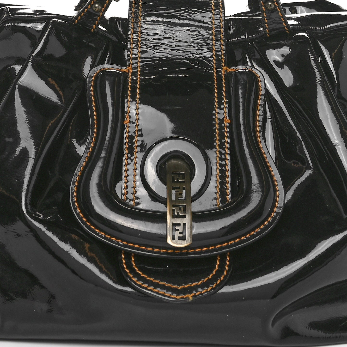 Vernice B Buckle Shoulder Bag Black