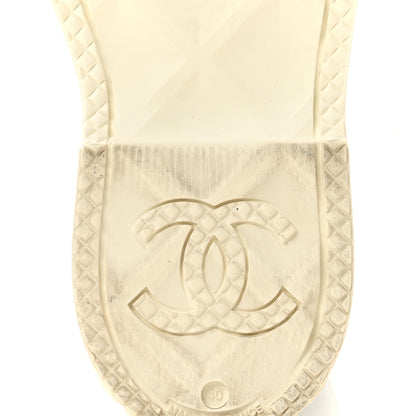 Chanel Caoutchouk CC High Boots 40 Black White 8 of 12