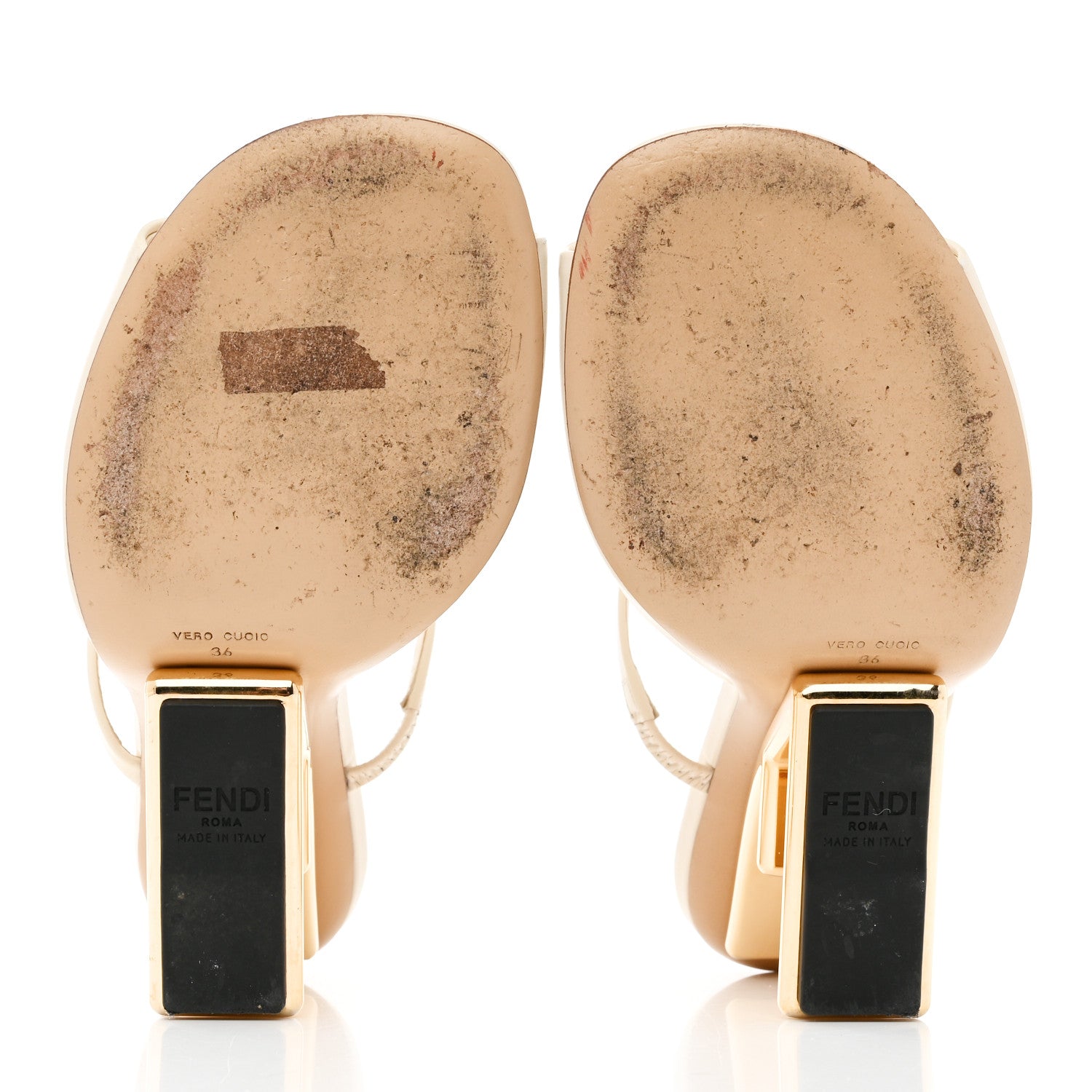 Fendi Vitello Fendi First 95mm Slide Sandals 36 Connecticut 6 of 9