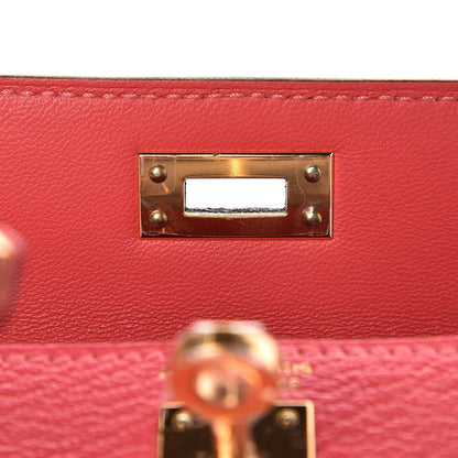 Hermes Chevre Mysore Mini Kelly Sellier 20 Rose Lipstick 11 of 29