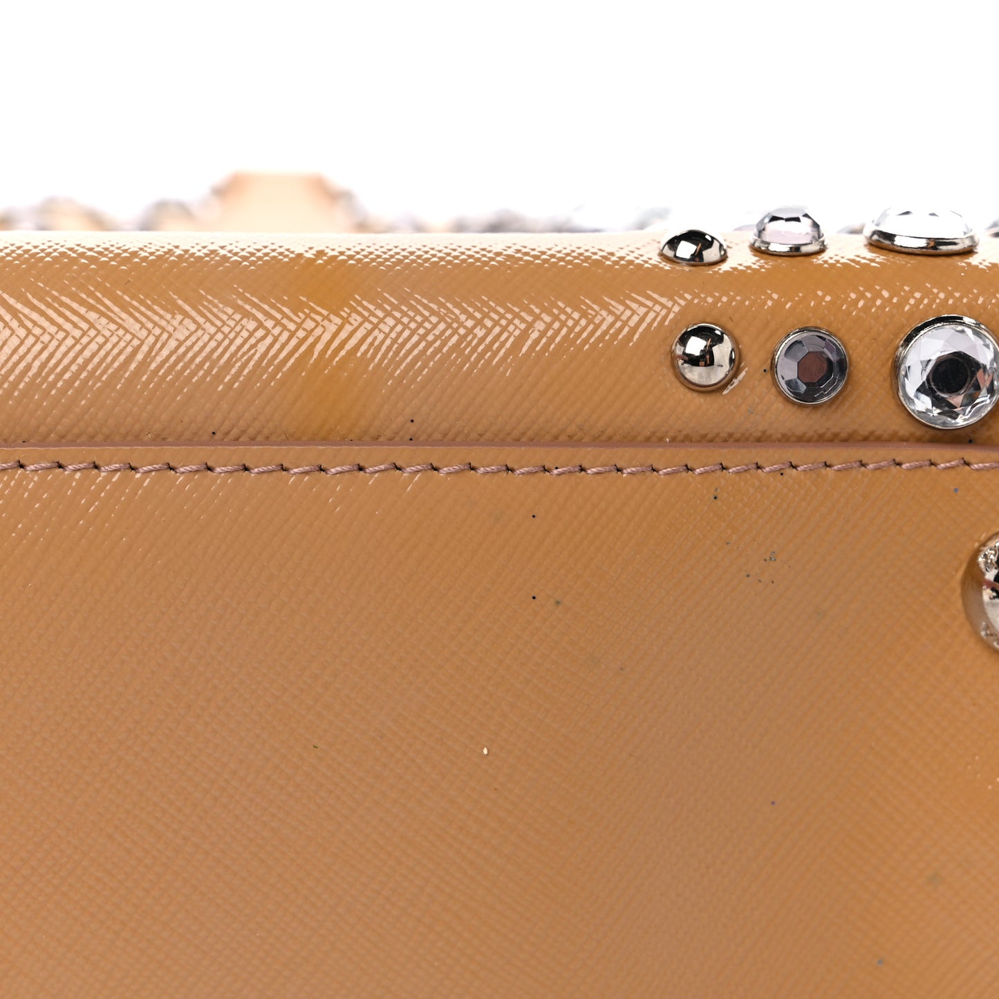 Saffiano Vernice Crystal Bag Cammeo