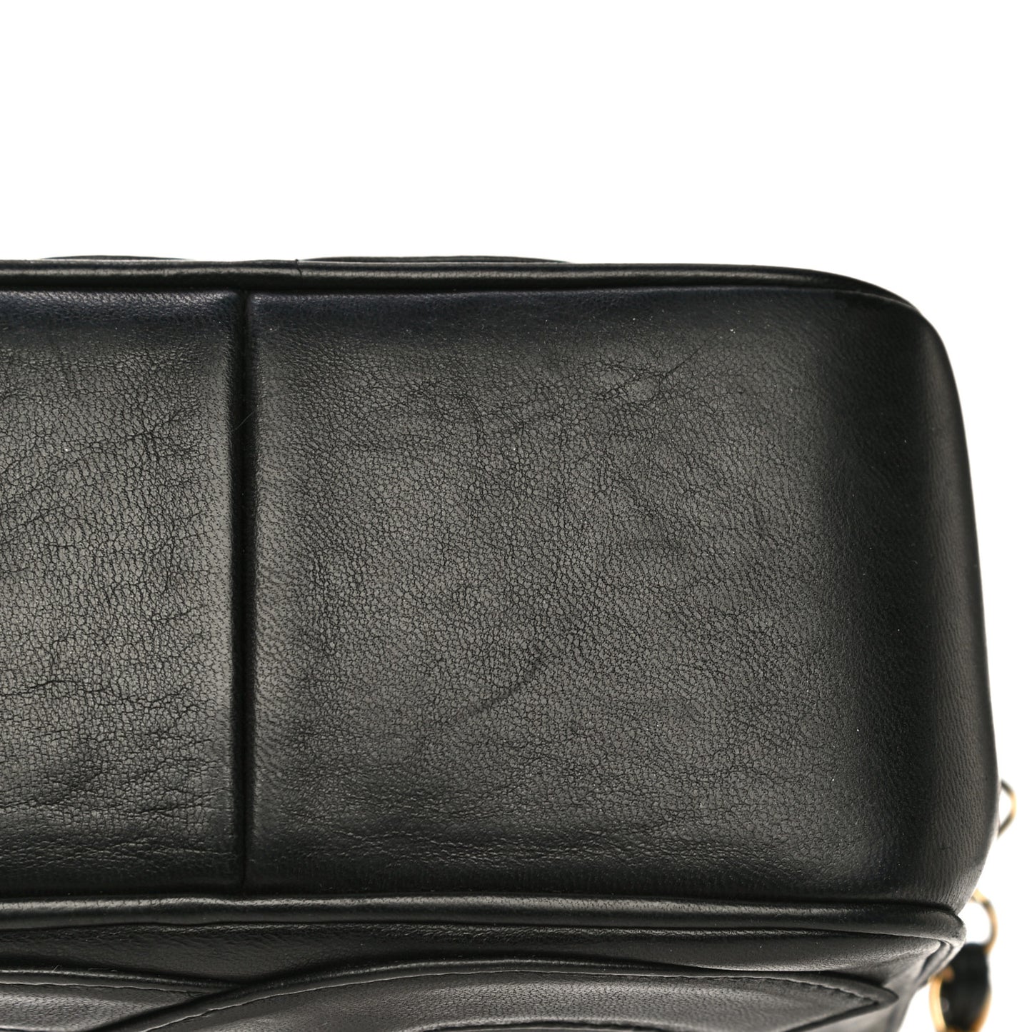 Lambskin CC Tassel Camera Case Black