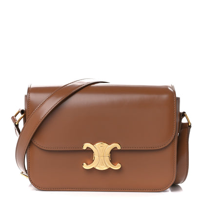 Celine Shiny Calfskin Medium Triomphe Bronze 1 of 12