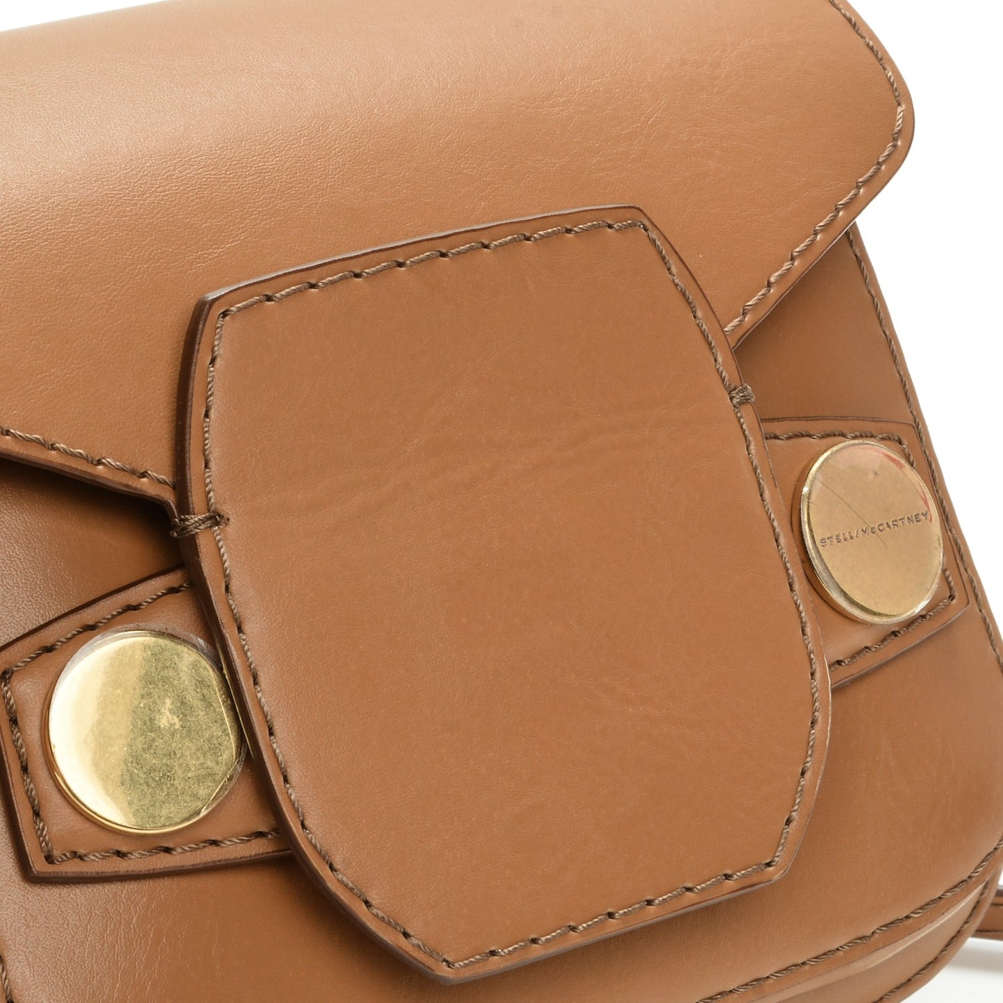 Eco Alter Nappa Popper Shoulder Bag Camel